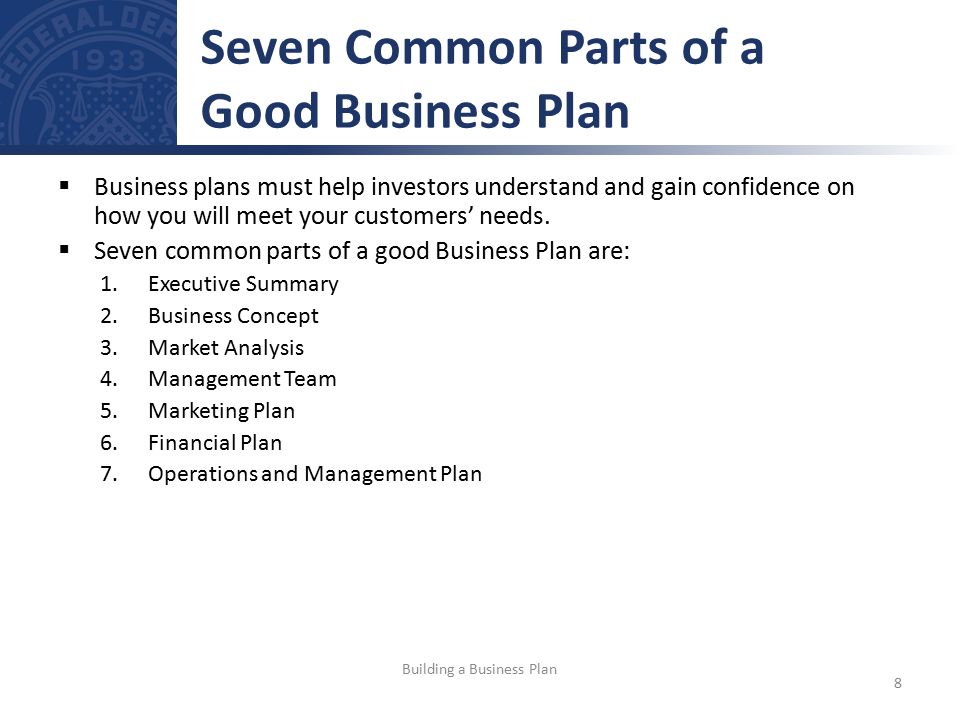 business plan sample elements of a business plan
