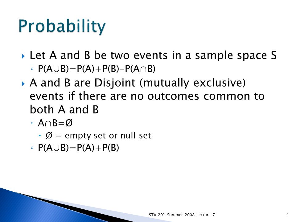 Lecture 7 Dustin Lueker. Experiment Any activity from which an outcome ...