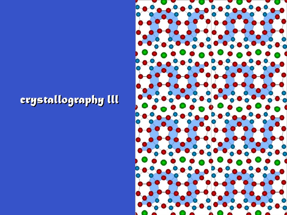 crystallography lll