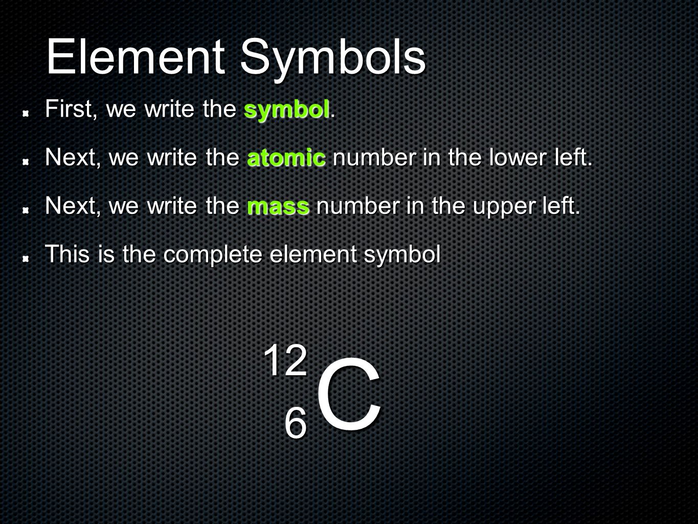 Distinguishing Elemental Atoms. Among ... Symbols ppt - Writing