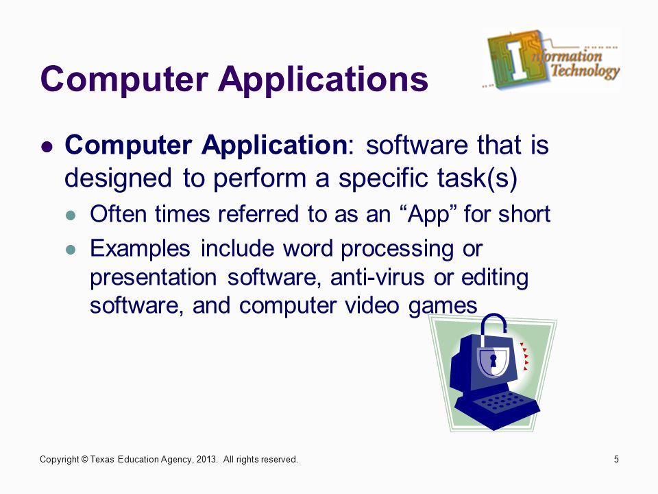 what are computer applications examples