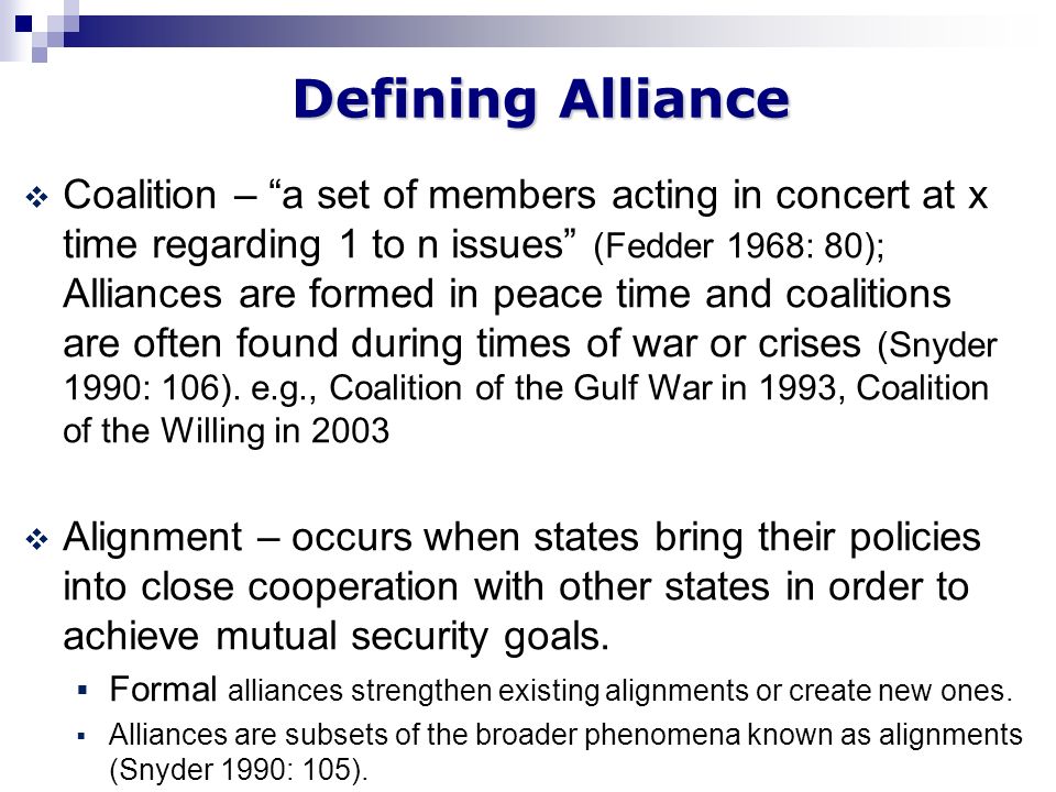 Alliance in International Relations Prof. Jaechun Kim. - ppt download