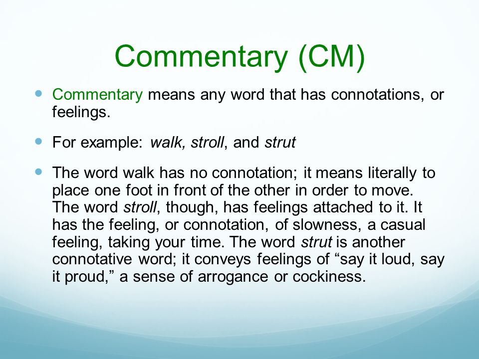 commentary sentence definition