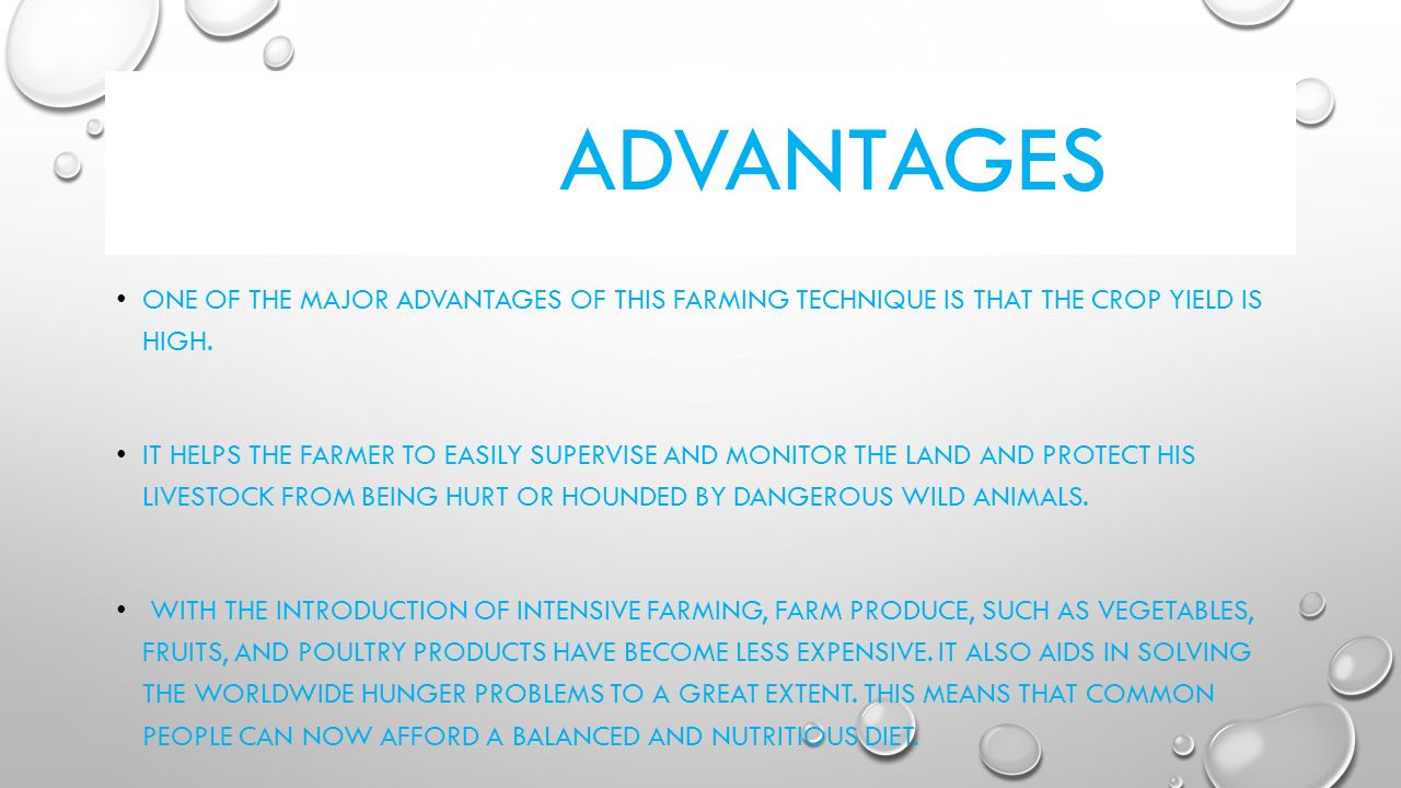 Intensive and extensive method of farming Intensive and extensive method of farming