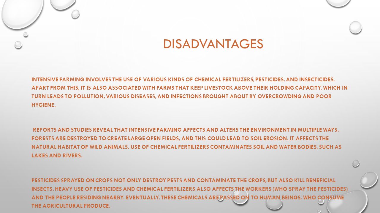 Intensive and extensive method of farming Intensive and extensive method of farming
