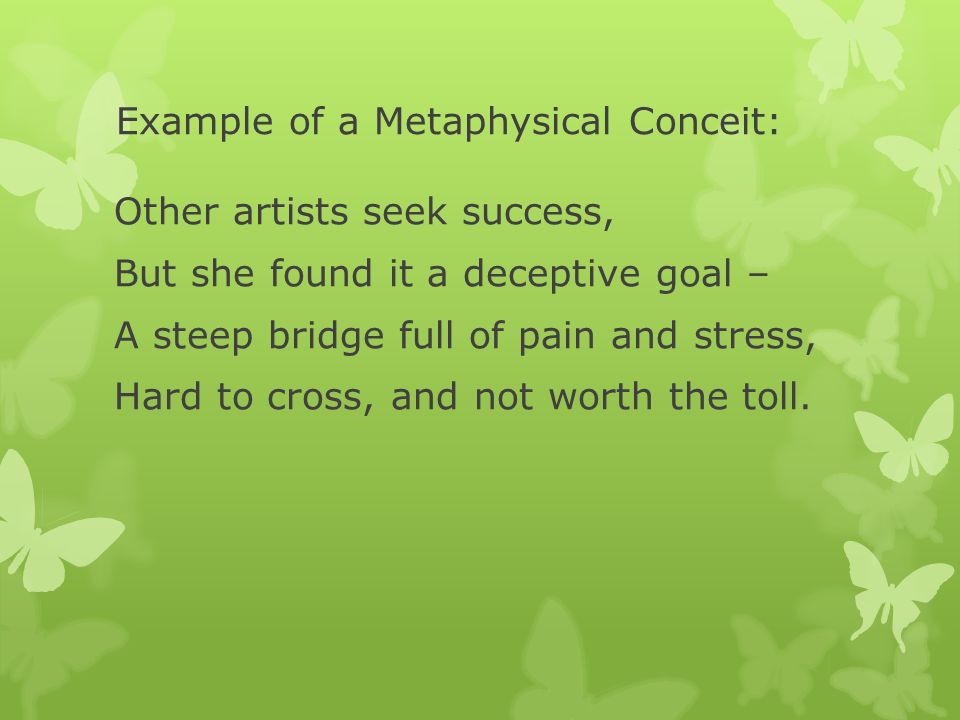 metaphysical conceit example