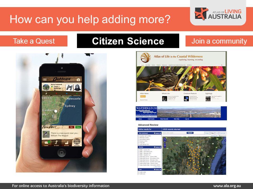 How can you help adding more Citizen Science Join a communityTake a Quest