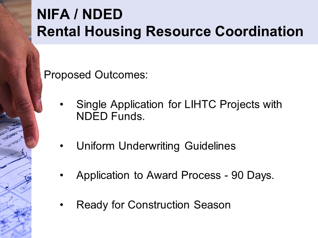NIFA / NDED Rental Housing Resource Coordination. ppt download