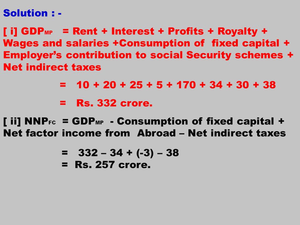 how to calculate net domestic income at factor cost
