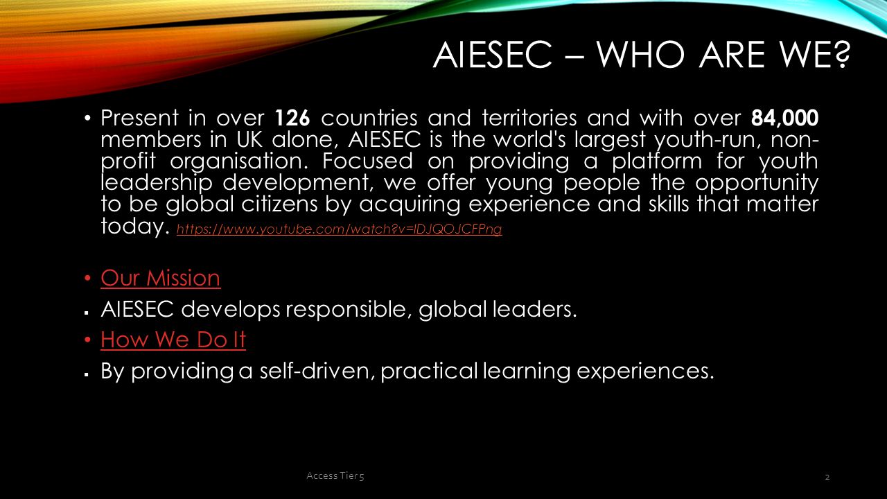 AIESEC – WHO ARE WE.