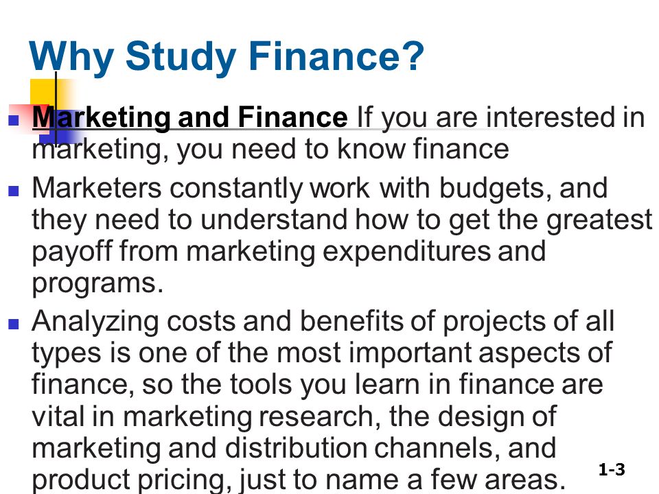 Why study financial management