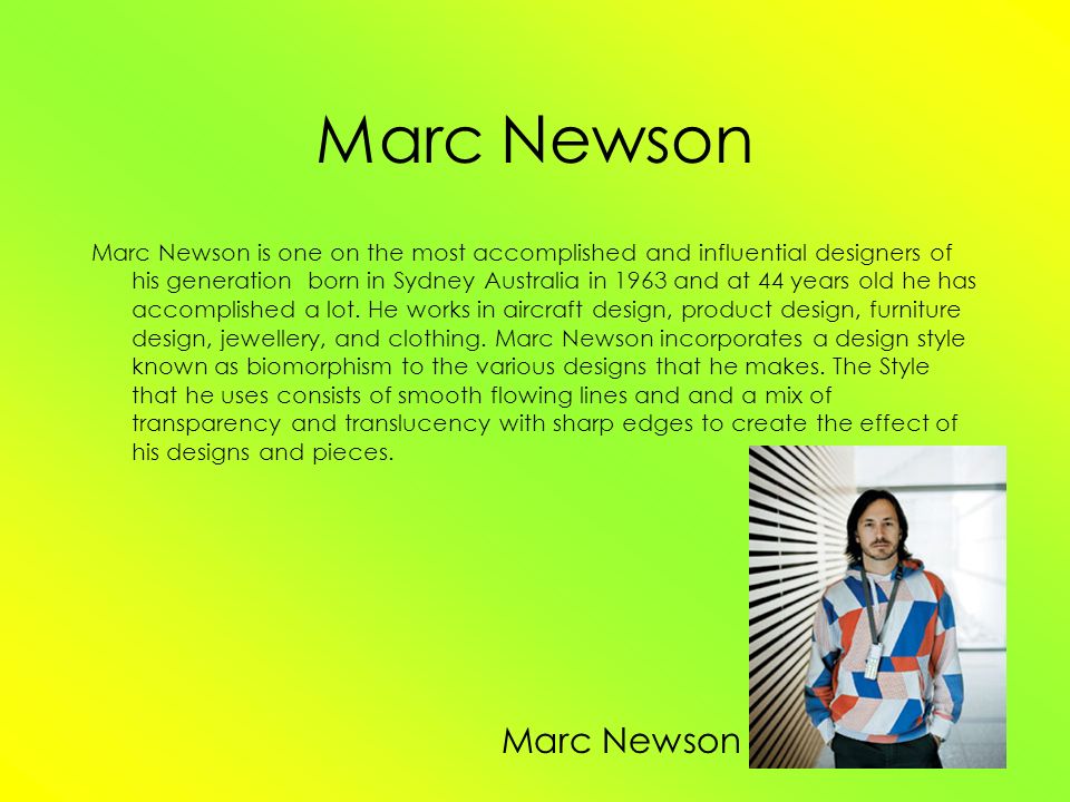 Marc Newson - designer (1963) - Designers - designindex