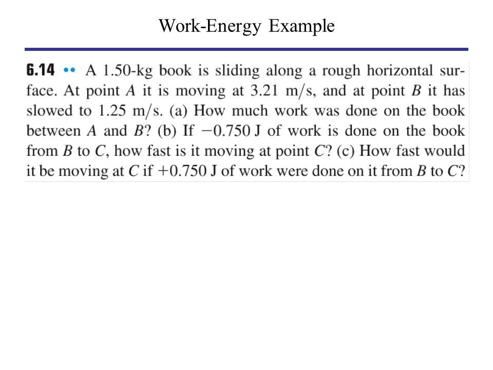 Work-Energy Example