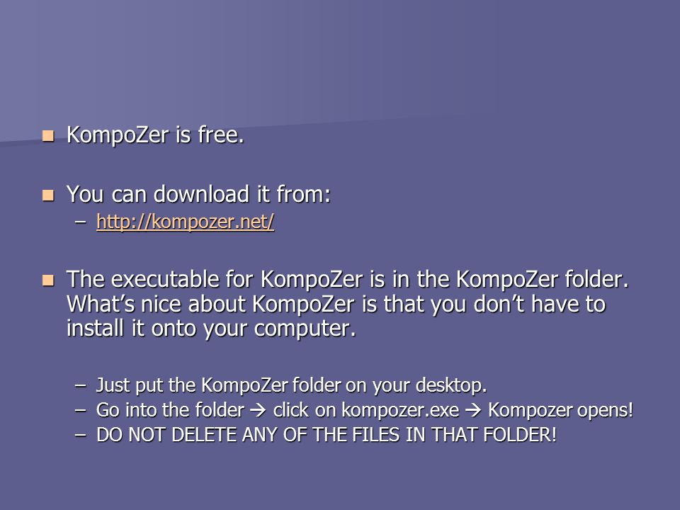 www kompozer net download