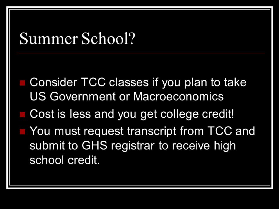 Dual Enrollment Options Presented by the GHS Counseling Department ppt