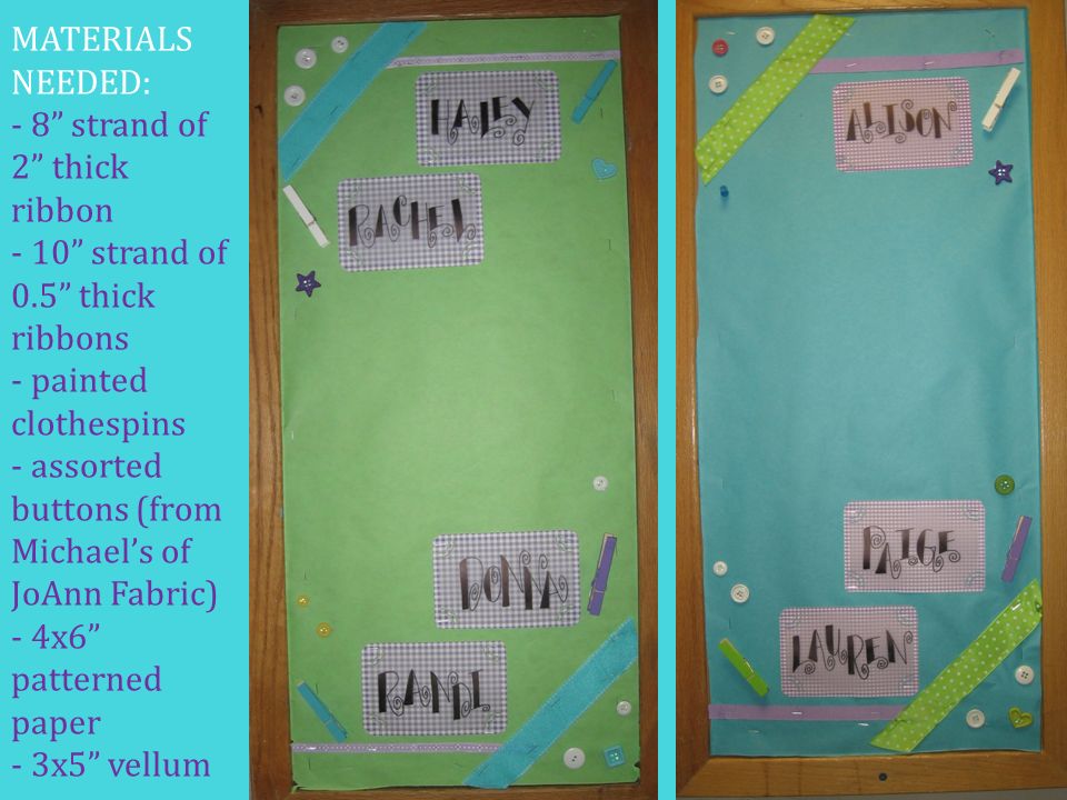 Buttons Ribbons Clothespins Door Decs Submitted By Ashley