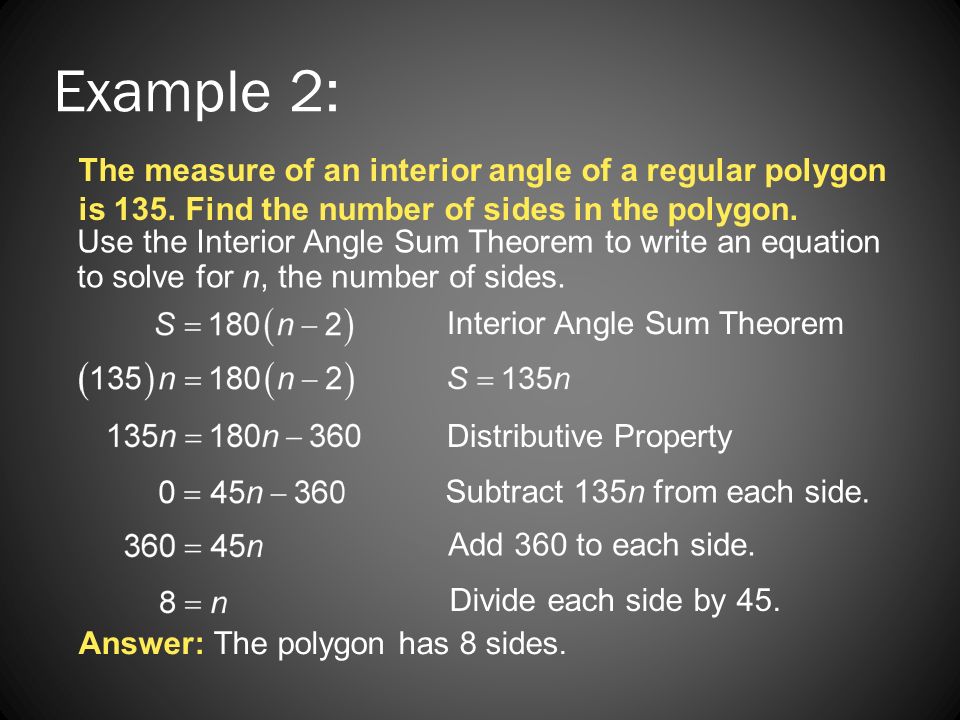 Angles Of Polygons Objectives Find The Sum Of The