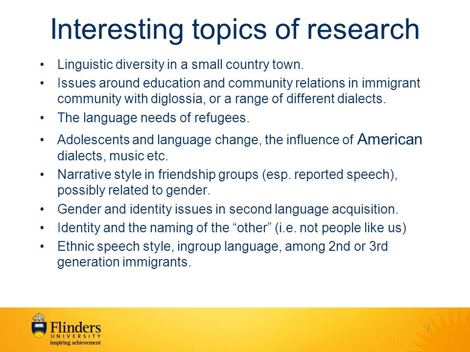 language research topics