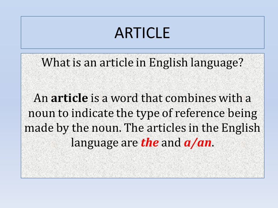 article what is an article in english language an article is a word articles english