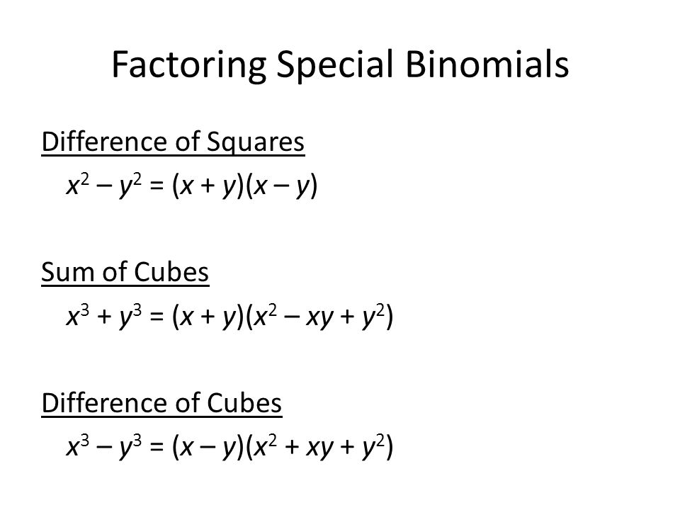 7 6 Polynomials And Factoring Part 2 Factoring Factoring The Process Of Finding Polynomials Whose Product Equals A Given Polynomial Is Called Factoring Ppt Download