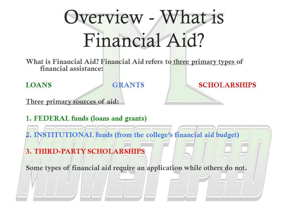 Overview - What is Financial Aid. What is Financial Aid.