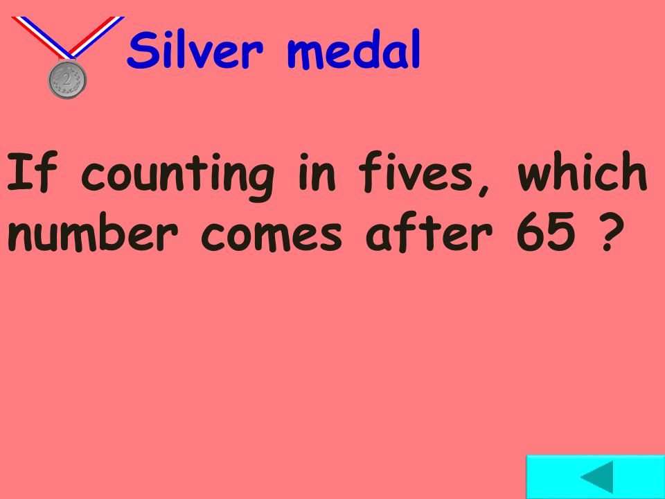 If counting in threes, which number comes after 15 Bronze medal