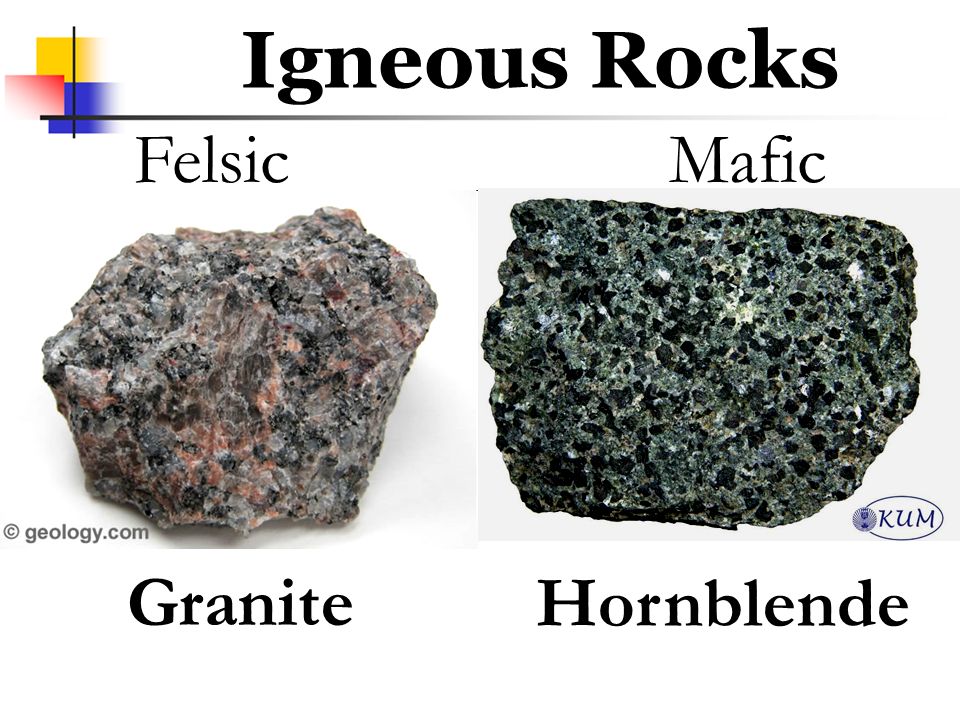 Igneous Rocks Felsic Mafic Granite Hornblende