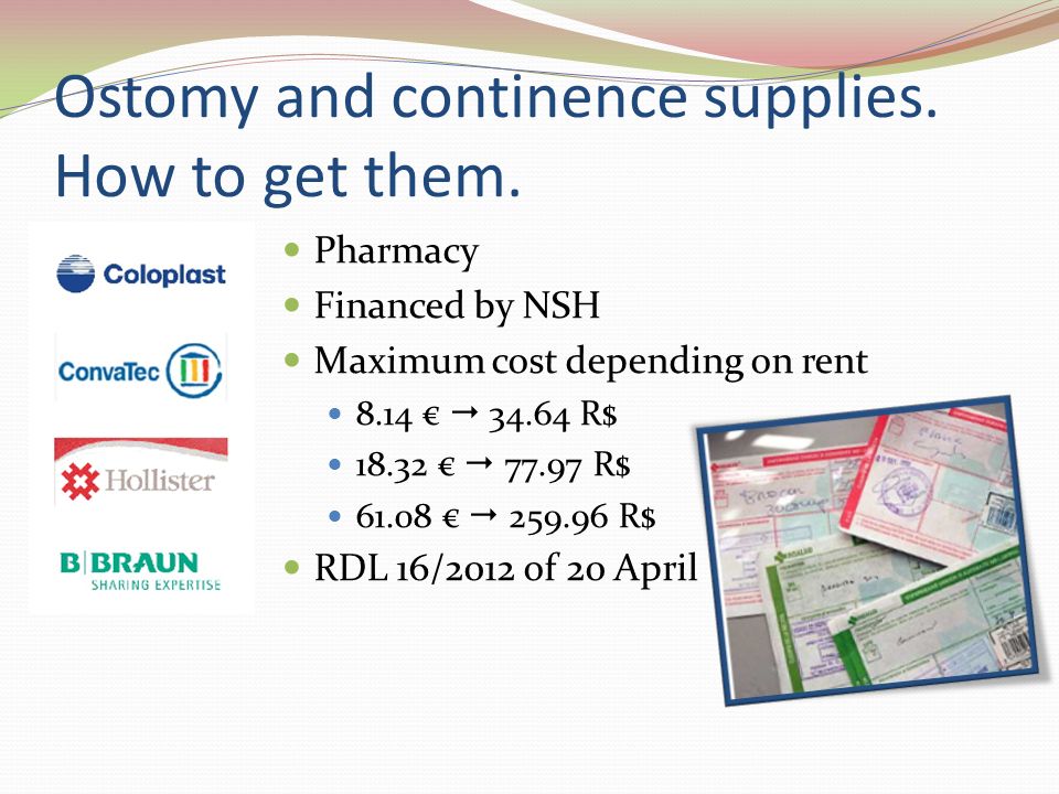 Ostomy and continence supplies. How to get them.