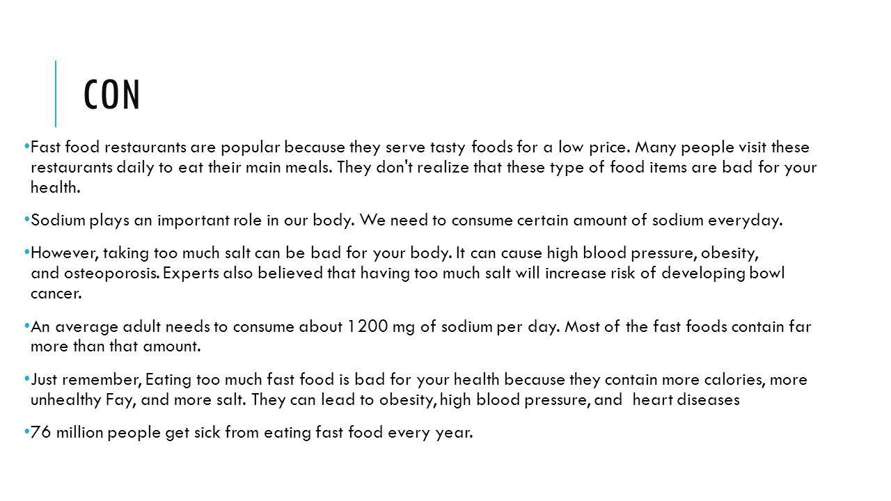 dangers of fast food why is fast food convenient