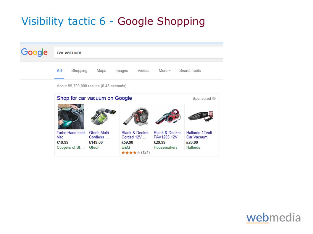 Visibility tactic 6 - Google Shopping