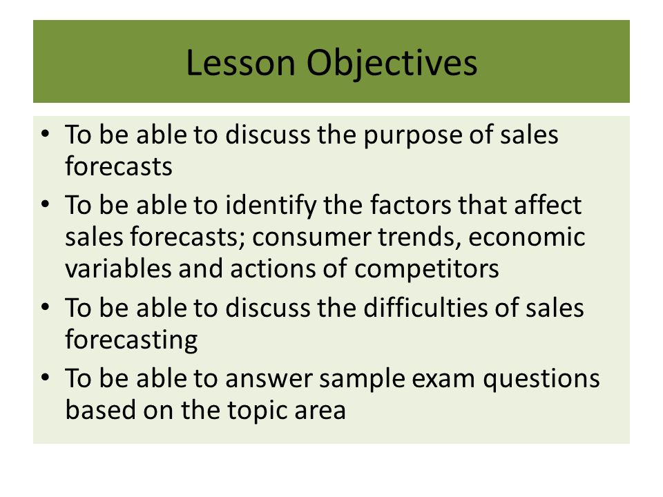 221 sales forecasting as edexcel new specification 2015 business by