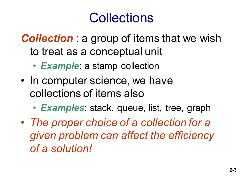 Collection Meaning 