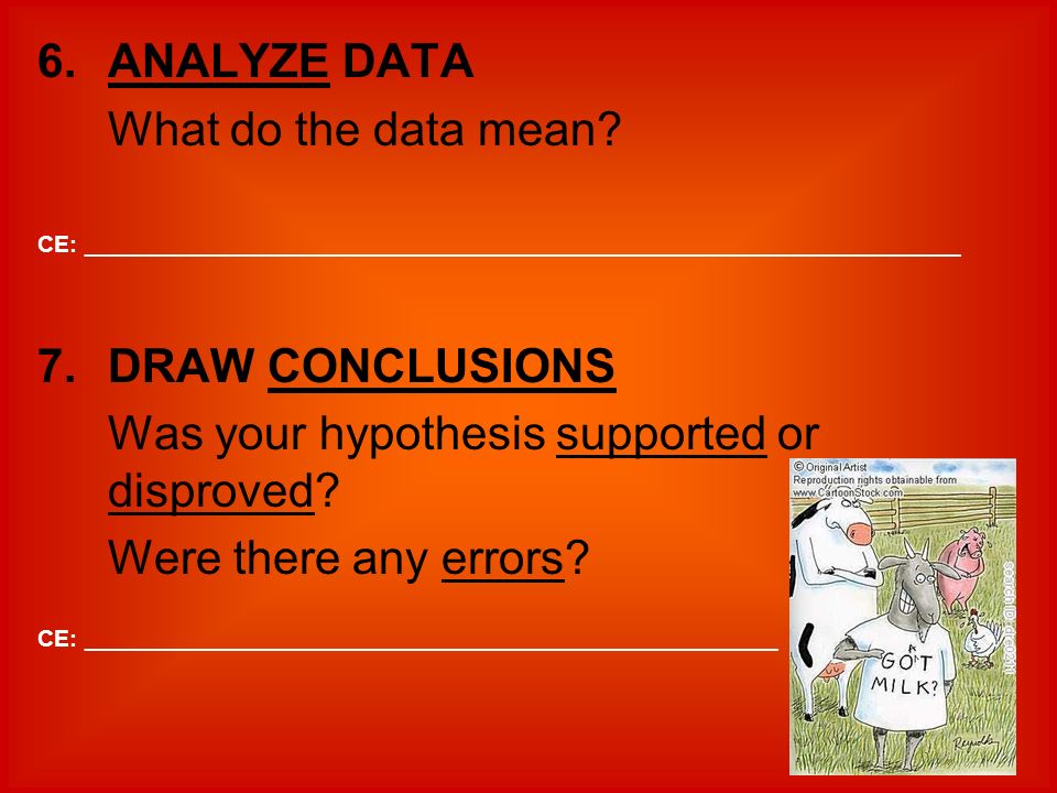 6.ANALYZE DATA What do the data mean.
