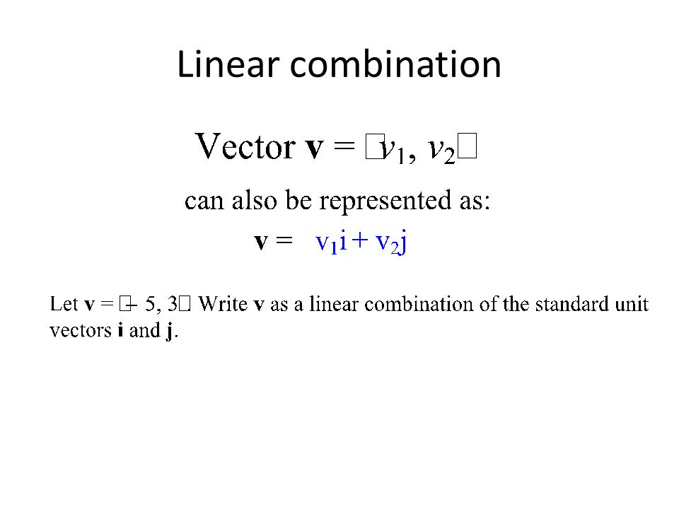 Linear combination