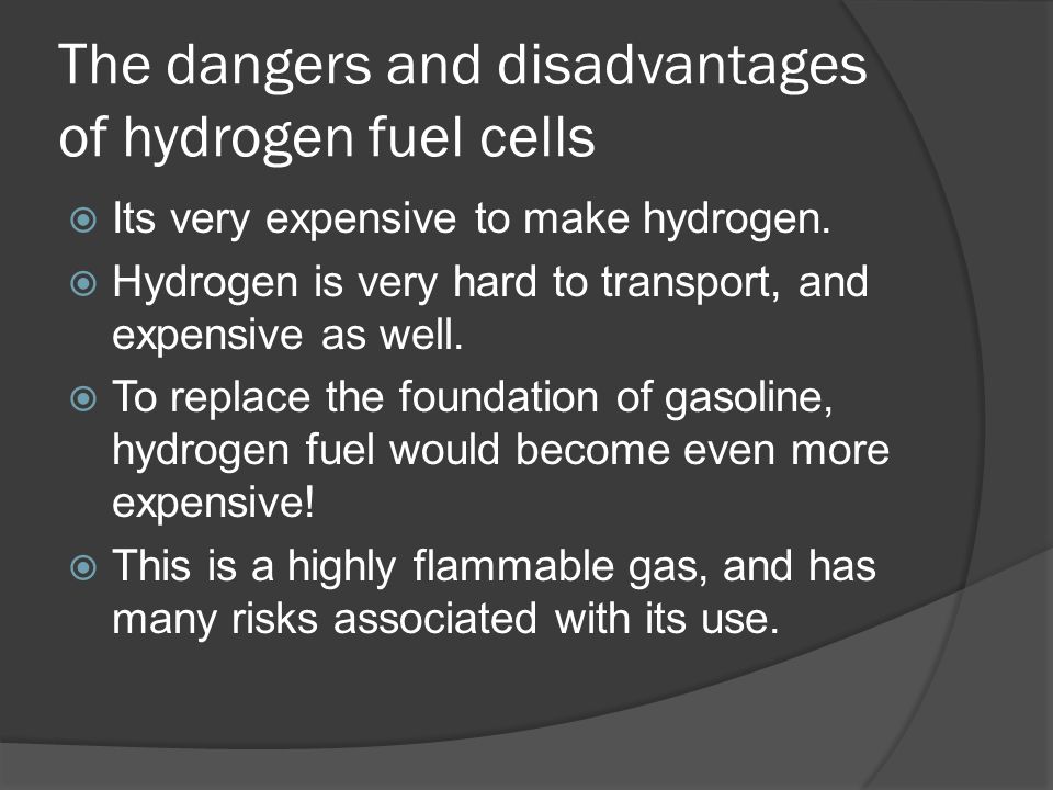 Image result for disadvantages of hydrogen as a fuel
