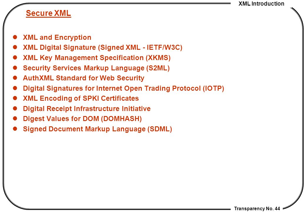 XMLTA Transparency No. 1 Introduction to XML Cheng-Chia Chen September ppt  download