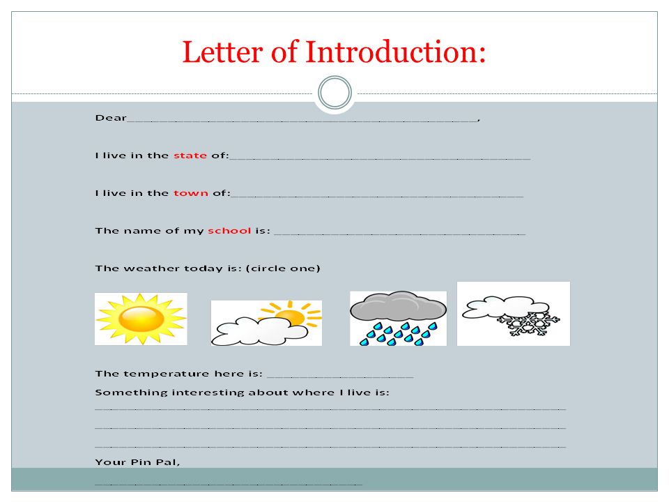 Letter of Introduction: