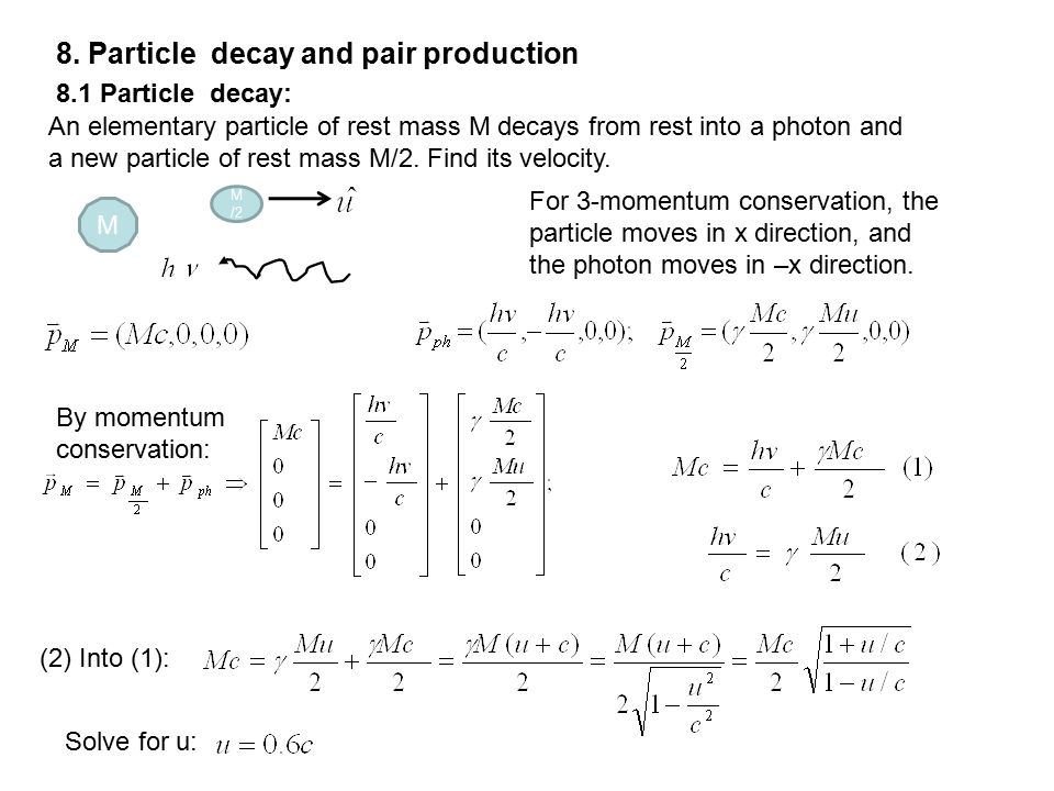 Relativistic mechanics -- Scalars -- 4-vectors -- 4-D velocity -- 4-momentum,  rest mass -- conservation laws -- Collisions -- Photons and Compton  scattering. - ppt download