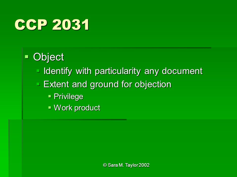  sara m taylor 2002 rules of discovery state federal ppt download