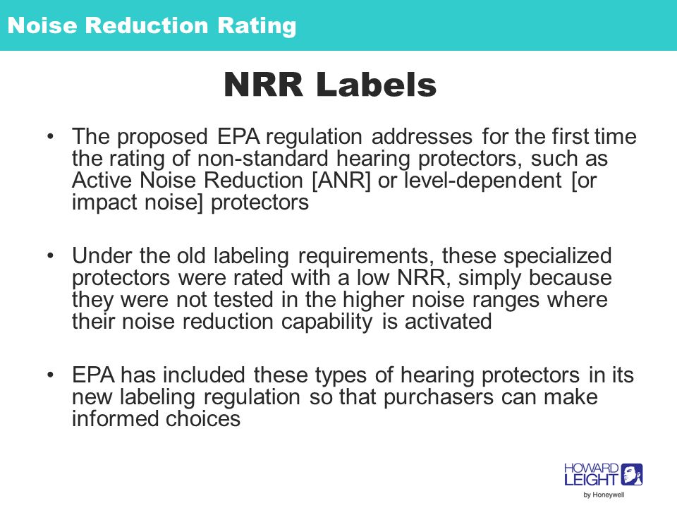 Noise Reduction Rating Chart