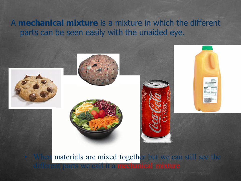 mechanical mixtures examples clipart
