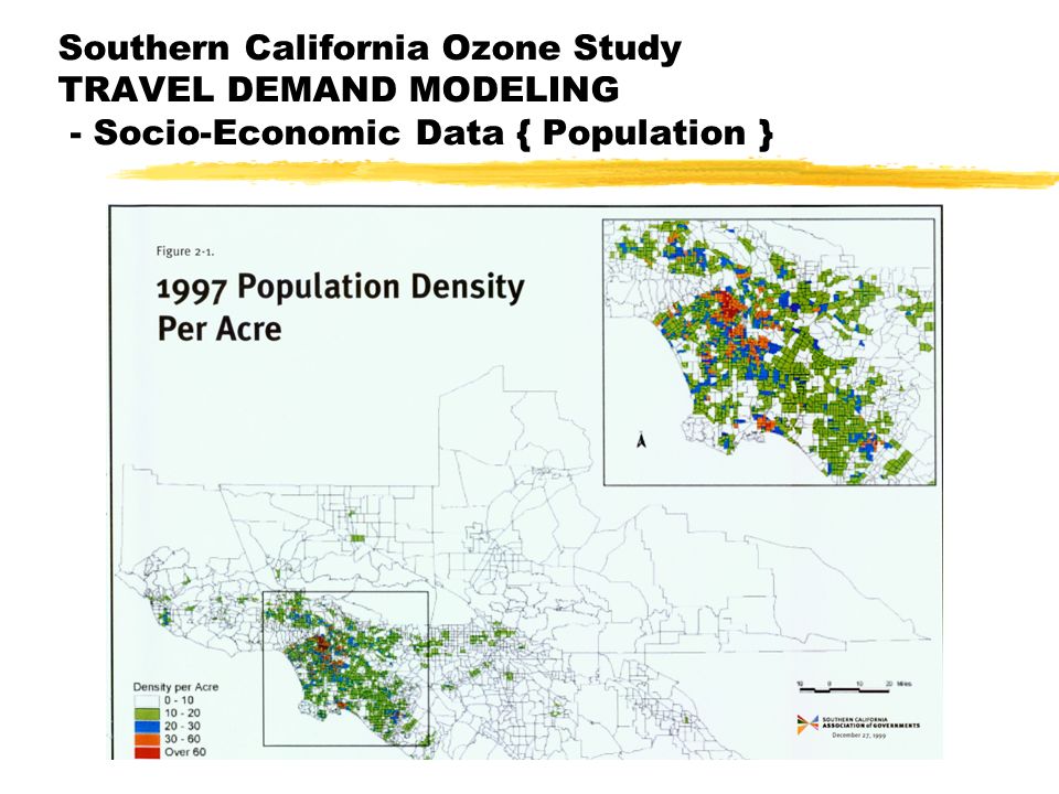 Southern California Ozone Study TRAVEL DEMAND MODELING - Socio-Economic Data { Population }