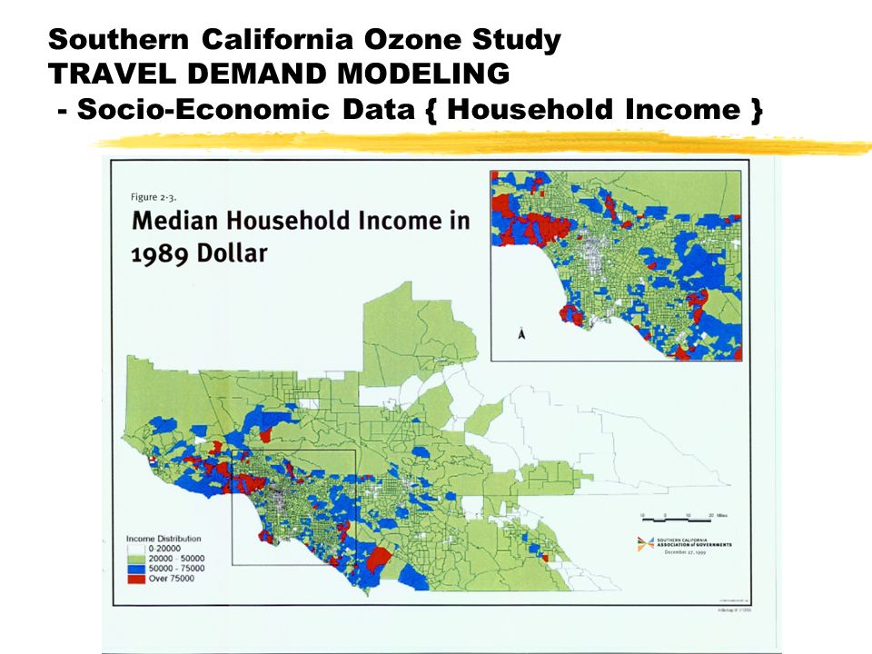 Southern California Ozone Study TRAVEL DEMAND MODELING - Socio-Economic Data { Household Income }