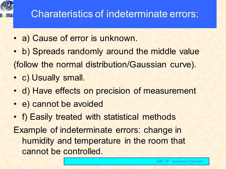 ERT 207 Analytical Chemistry ERT 207 ANALYTICAL CHEMISTRY Dr Saleha