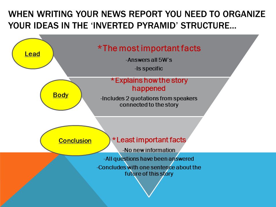 how to write the news