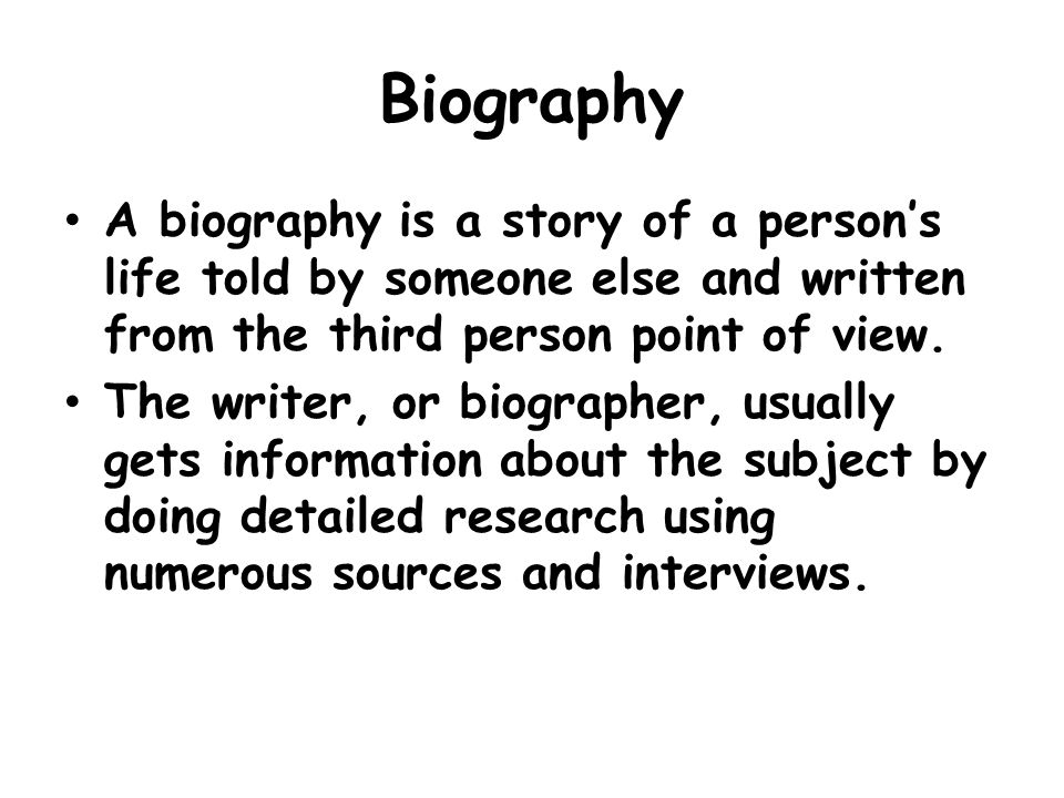 What Is Biography