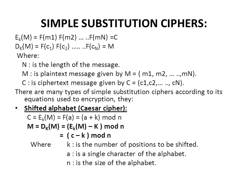 Lecture 4 DECIPHERING CLASSICAL CIPHER SYSTEMS By: NOOR DHIA AL ...