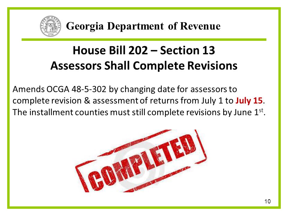 Department of Revenue Local Government Services Division