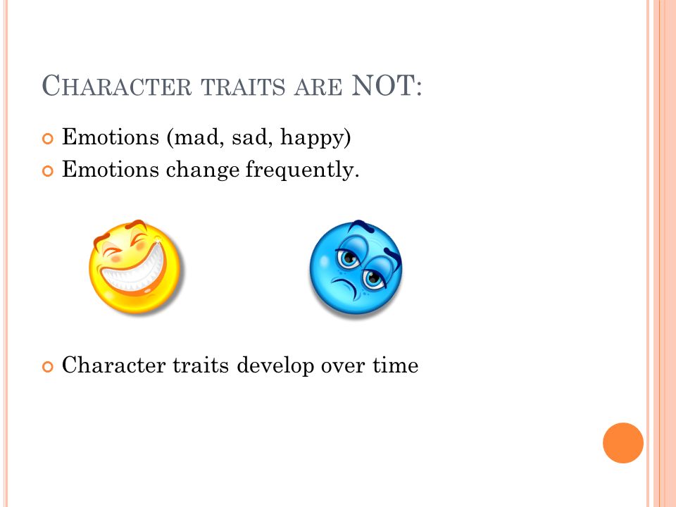 sad character traits