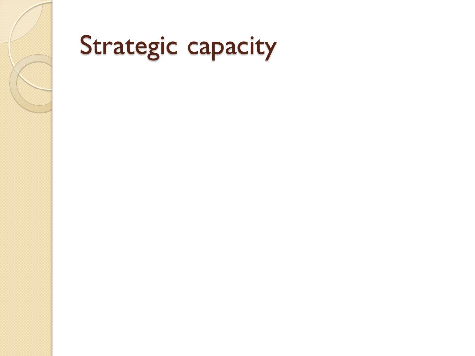 Capacity Strategy Some Factors Influencing The Overall Level Of Capacity Forecast Level Of Demand Consequences Of Over Under Supply Availability Of Ppt Download Capacity Strategy Some Factors Influencing The Overall Level Of Capacity Forecast Level Of Demand Consequences Of Over Under Supply Availability Of Ppt Download